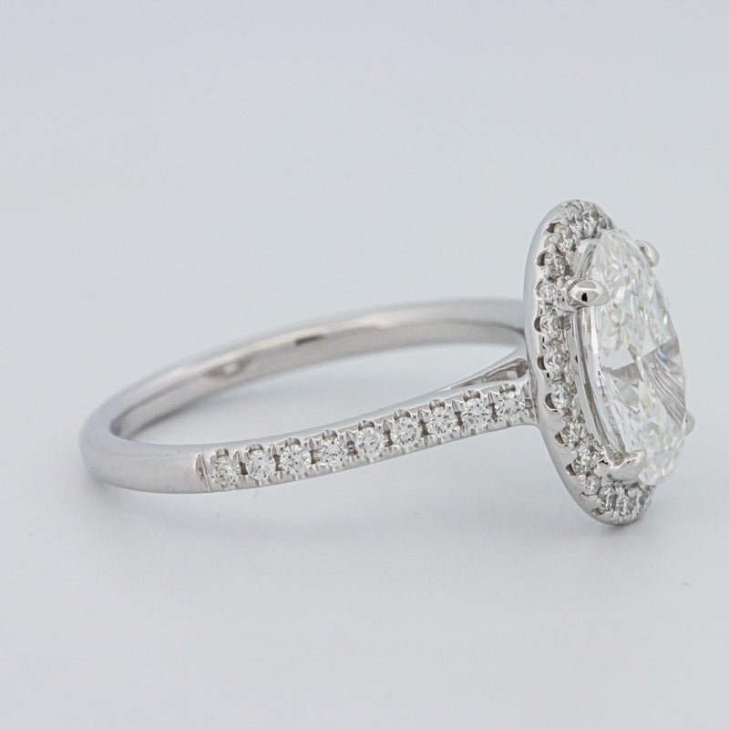 1.54 CT Oval Cut Halo Pavé Ring (LG) - ZIZOV DIAMONDS