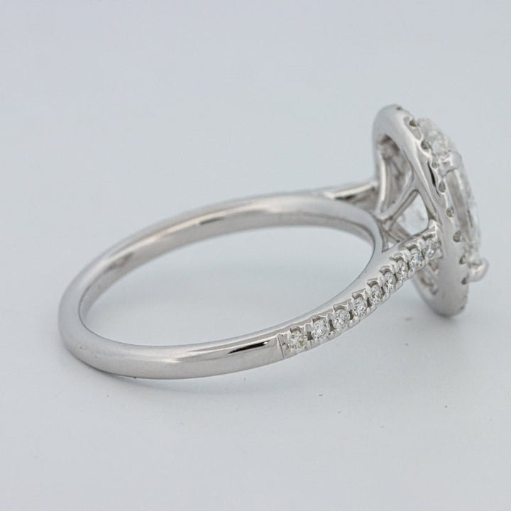 1.54 CT Oval Cut Halo Pavé Ring (LG) - ZIZOV DIAMONDS