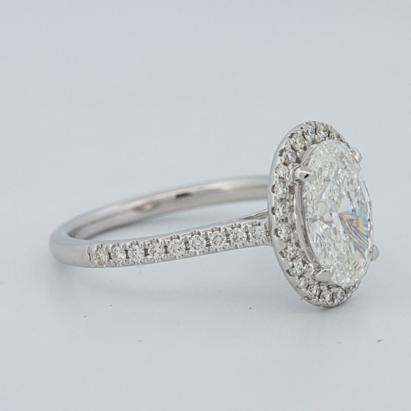 1.54 CT Oval Cut Halo Pavé Ring (LG) - ZIZOV DIAMONDS