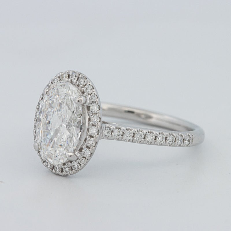 1.54 CT Oval Cut Halo Pavé Ring (LG) - ZIZOV DIAMONDS