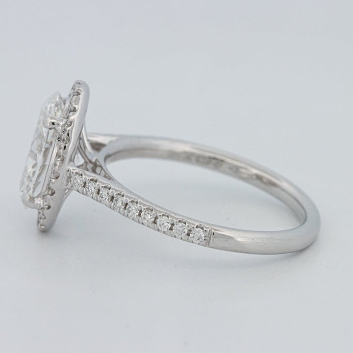 1.54 CT Oval Cut Halo Pavé Ring (LG) - ZIZOV DIAMONDS