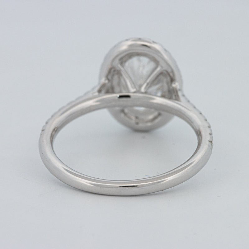 1.54 CT Oval Cut Halo Pavé Ring (LG) - ZIZOV DIAMONDS