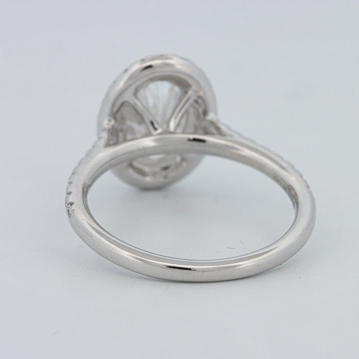 1.54 CT Oval Cut Halo Pavé Ring (LG) - ZIZOV DIAMONDS