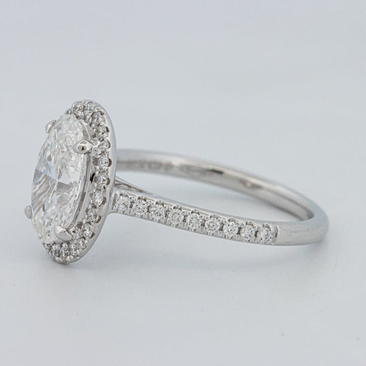 1.54 CT Oval Cut Halo Pavé Ring (LG) - ZIZOV DIAMONDS