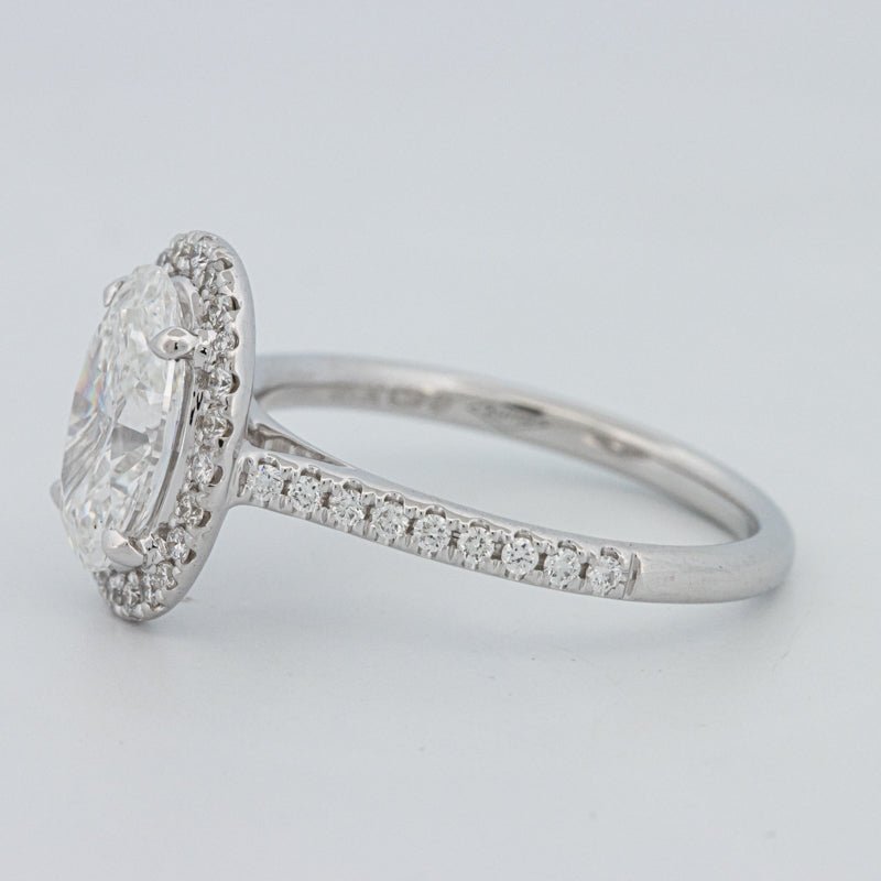 1.54 CT Oval Cut Halo Pavé Ring (LG) - ZIZOV DIAMONDS