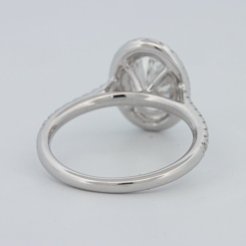 1.54 CT Oval Cut Halo Pavé Ring (LG) - ZIZOV DIAMONDS