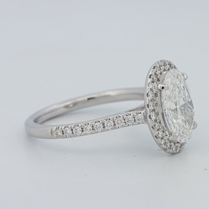 1.54 CT Oval Cut Halo Pavé Ring (LG) - ZIZOV DIAMONDS