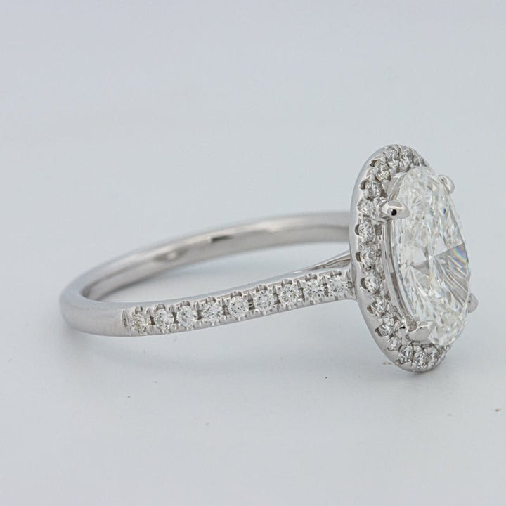 1.54 CT Oval Cut Halo Pavé Ring (LG) - ZIZOV DIAMONDS