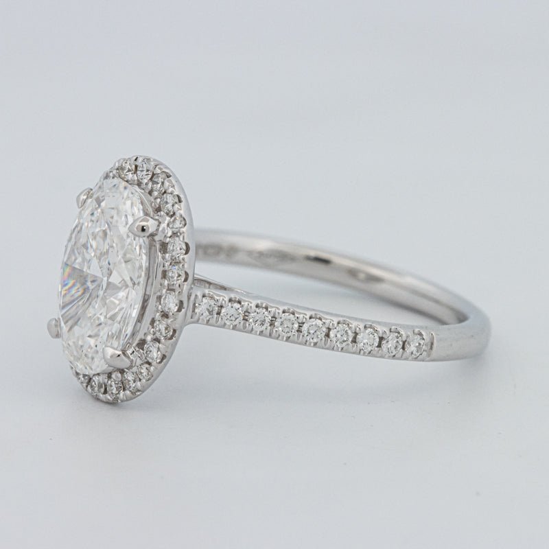 1.54 CT Oval Cut Halo Pavé Ring (LG) - ZIZOV DIAMONDS