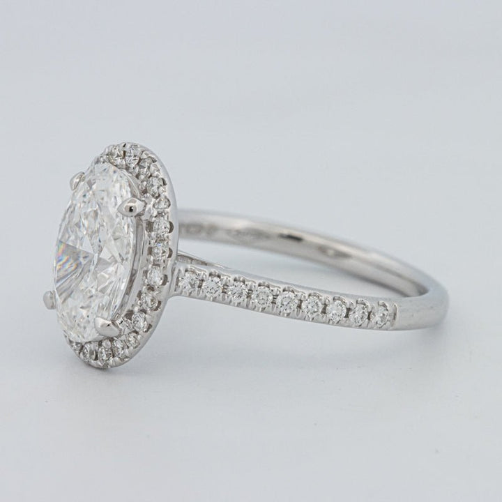 1.54 CT Oval Cut Halo Pavé Ring (LG) - ZIZOV DIAMONDS
