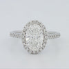 1.54 CT Oval Cut Halo Pavé Ring (LG) - ZIZOV DIAMONDS