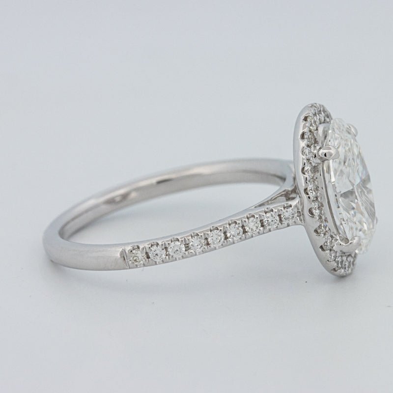 1.54 CT Oval Cut Halo Pavé Ring (LG) - ZIZOV DIAMONDS