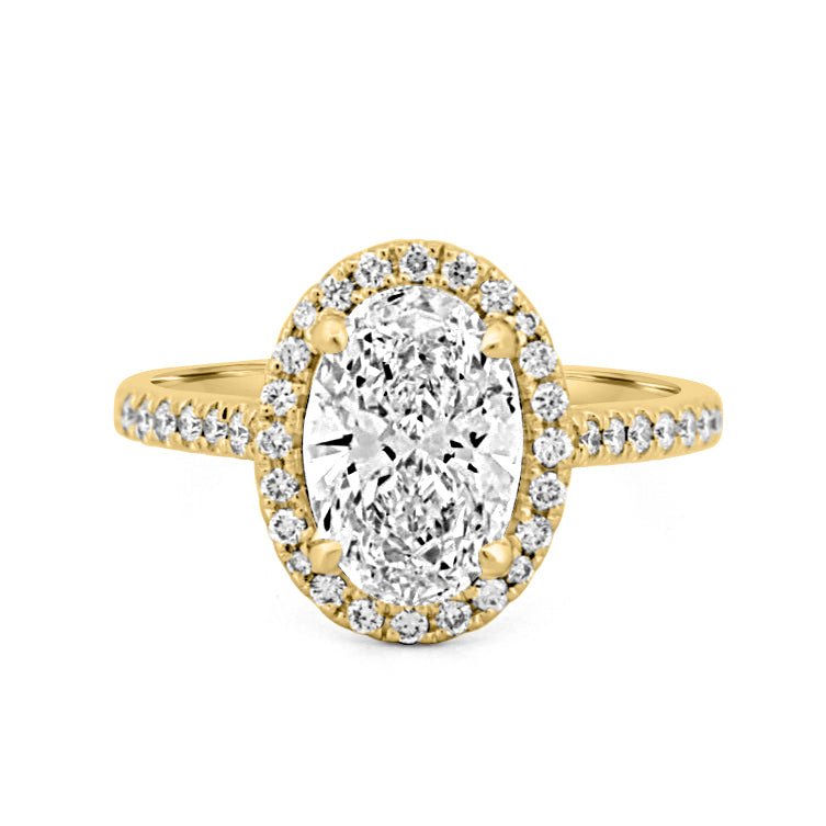 1.54 CT Oval Cut Halo Pavé Ring (LG) - ZIZOV DIAMONDS