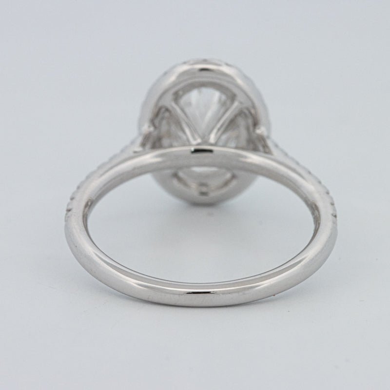 1.54 CT Oval Cut Halo Pavé Ring (LG) - ZIZOV DIAMONDS
