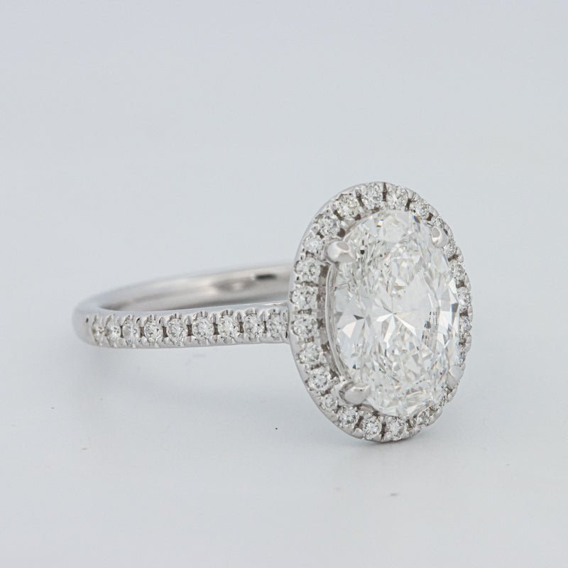 1.54 CT Oval Cut Halo Pavé Ring (LG) - ZIZOV DIAMONDS