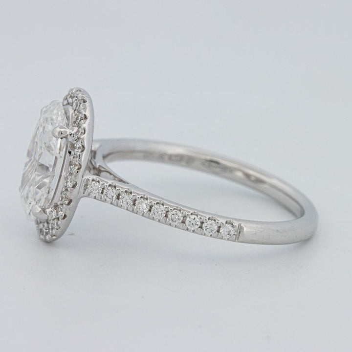 1.54 CT Oval Cut Halo Pavé Ring (LG) - ZIZOV DIAMONDS