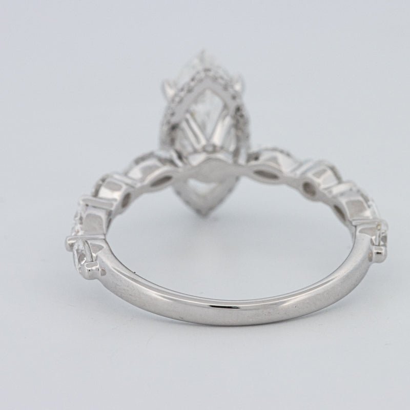 1,57 CT Marquise Cut Under - Halo Pavé Solitaire (LG) - ZIZOV DIAMONDS