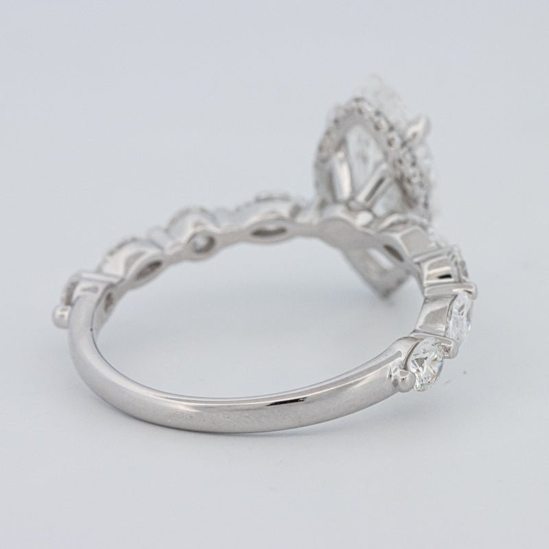 1,57 CT Marquise Cut Under - Halo Pavé Solitaire (LG) - ZIZOV DIAMONDS