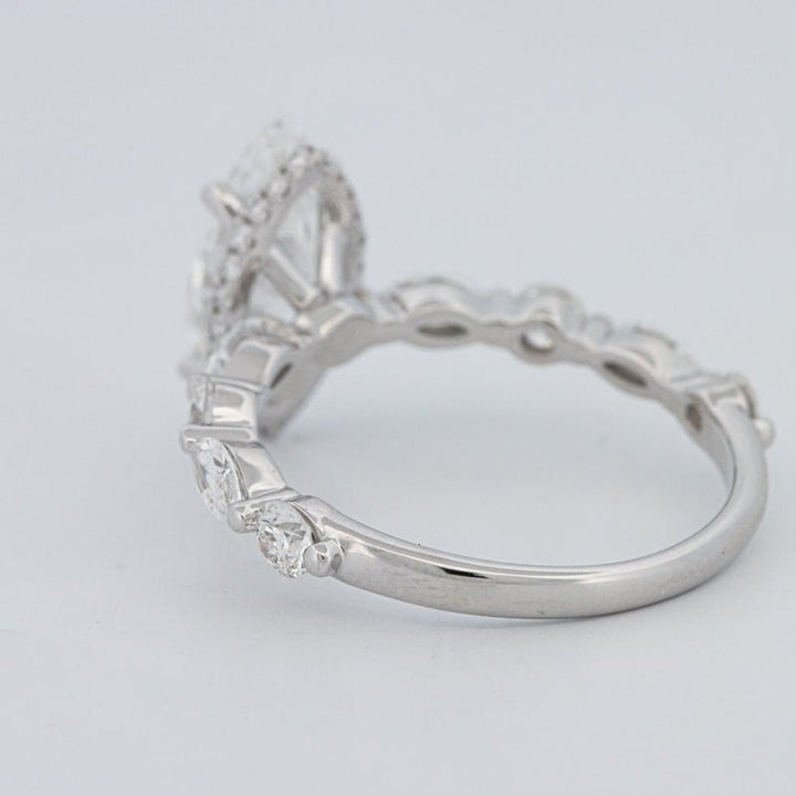 1,57 CT Marquise Cut Under - Halo Pavé Solitaire (LG) - ZIZOV DIAMONDS