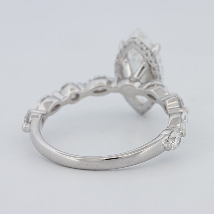 1,57 CT Marquise Cut Under - Halo Pavé Solitaire (LG) - ZIZOV DIAMONDS