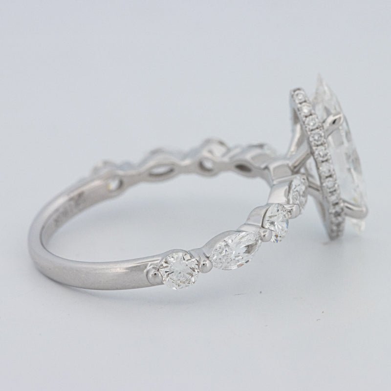 1,57 CT Marquise Cut Under - Halo Pavé Solitaire (LG) - ZIZOV DIAMONDS