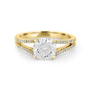 1.70 CT Round Split Band with Pavé Solitaire (LG) - ZIZOV DIAMONDS