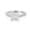 1,75 CT Princess Cut Pavé Solitaire (LG) - ZIZOV DIAMONDS
