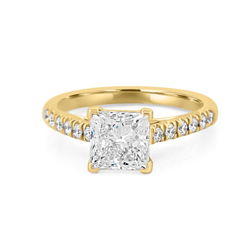 1,75 CT Princess Cut Pavé Solitaire (LG) - ZIZOV DIAMONDS