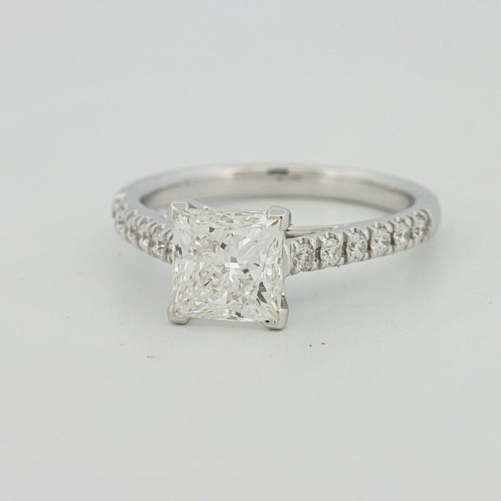 1,75 CT Princess Cut Pavé Solitaire (LG) - ZIZOV DIAMONDS