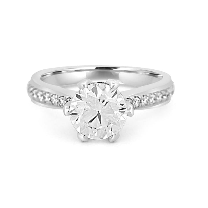 1.90 CT Round Cut Full Pavé Solitaire (LG) - ZIZOV DIAMONDS