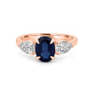 1.95 CT Blue Sapphire Trilogy Ring (LG) - ZIZOV DIAMONDS