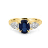 1.95 CT Blue Sapphire Trilogy Ring (LG) - ZIZOV DIAMONDS