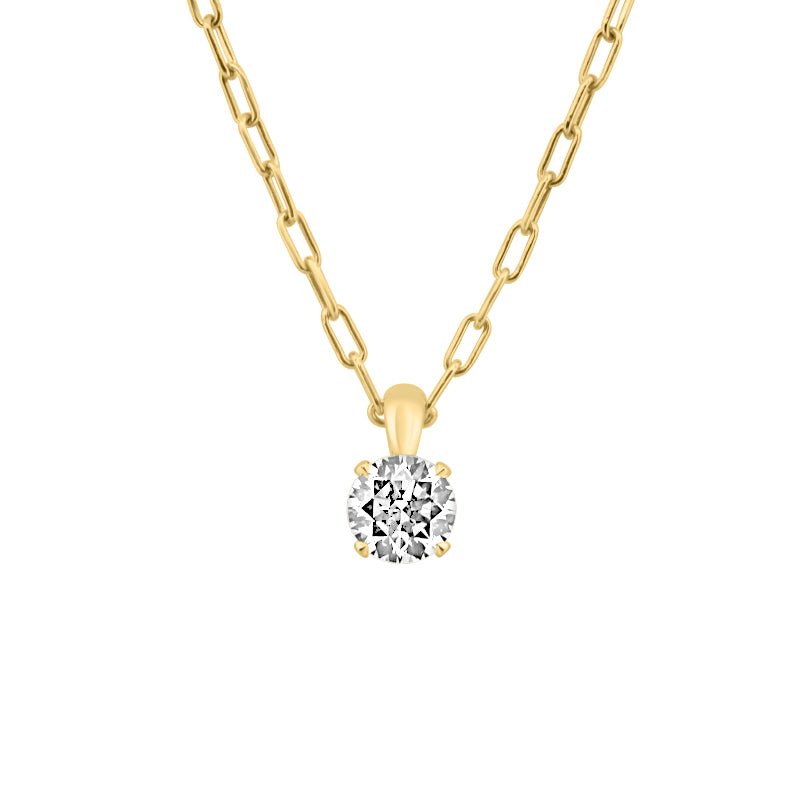 2 CT Classic Round Cut Solitaire Pendant (LG) - ZIZOV DIAMONDS