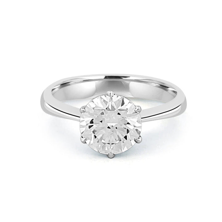 2 CT Classic Thin Band Six Prong Round Solitaire (LG) - ZIZOV DIAMONDS