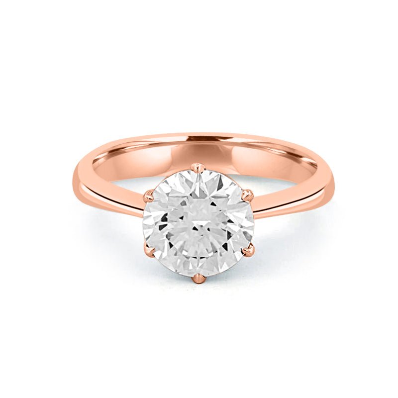 2 CT Classic Thin Band Six Prong Round Solitaire (LG) - ZIZOV DIAMONDS