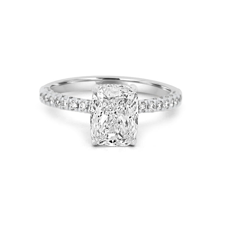 2 CT Cushion Cut Under - Halo Full Pavé Solitaire (LG) - ZIZOV DIAMONDS