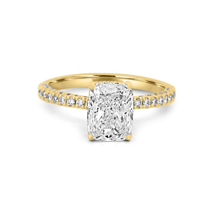 2 CT Cushion Cut Under - Halo Full Pavé Solitaire (LG) - ZIZOV DIAMONDS