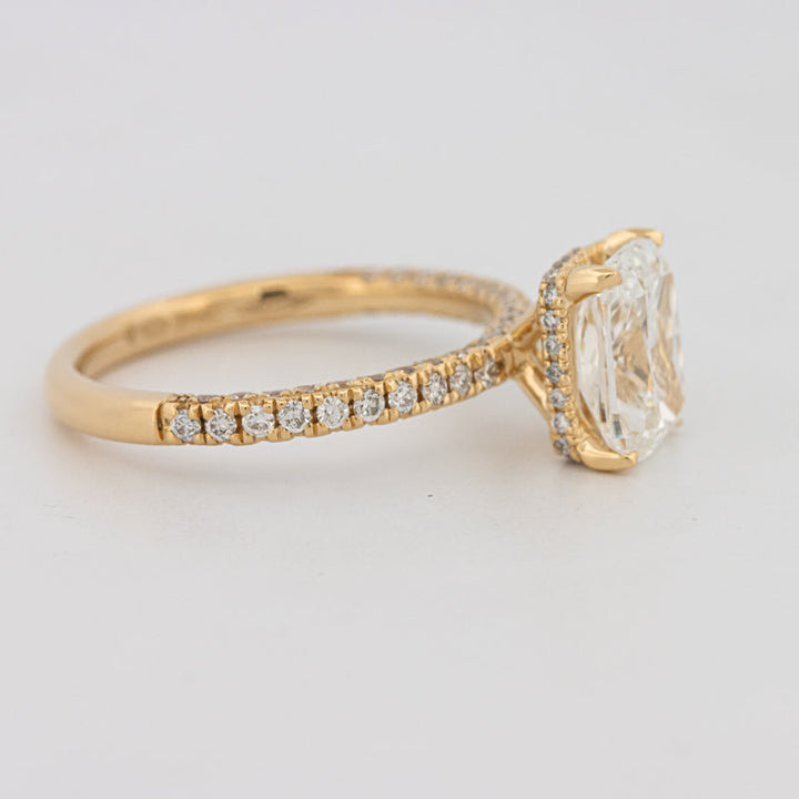 2 CT Cushion Cut Under - Halo Full Pavé Solitaire (LG) - ZIZOV DIAMONDS