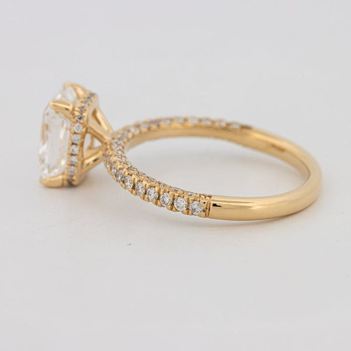 2 CT Cushion Cut Under - Halo Full Pavé Solitaire (LG) - ZIZOV DIAMONDS