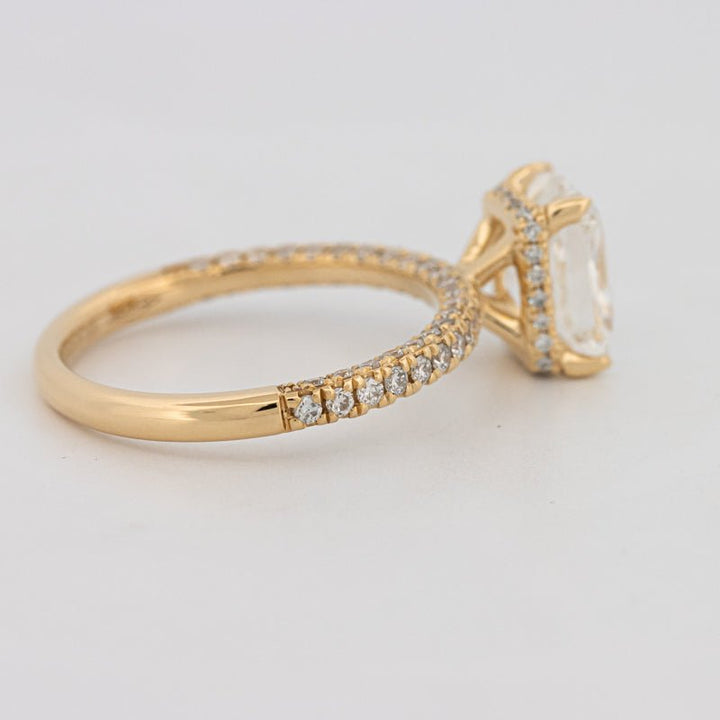 2 CT Cushion Cut Under - Halo Full Pavé Solitaire (LG) - ZIZOV DIAMONDS