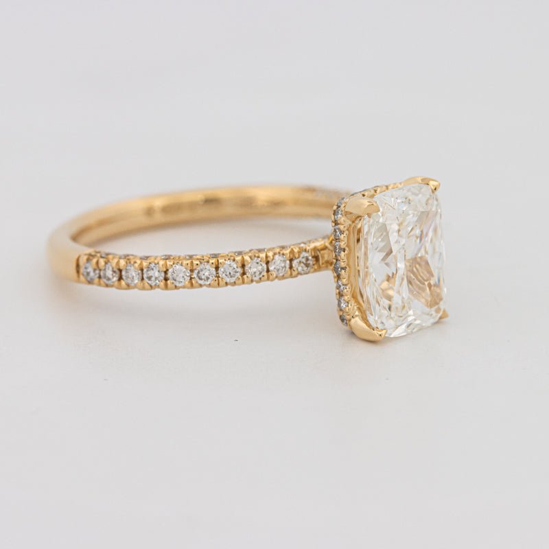 2 CT Cushion Cut Under - Halo Full Pavé Solitaire (LG) - ZIZOV DIAMONDS