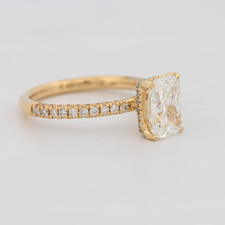 2 CT Cushion Cut Under - Halo Full Pavé Solitaire (LG) - ZIZOV DIAMONDS