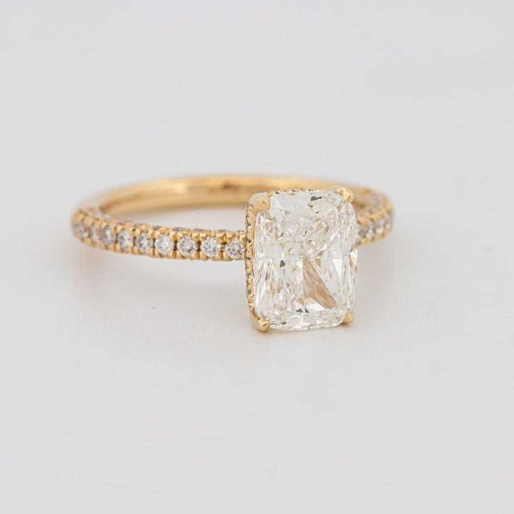 2 CT Cushion Cut Under - Halo Full Pavé Solitaire (LG) - ZIZOV DIAMONDS