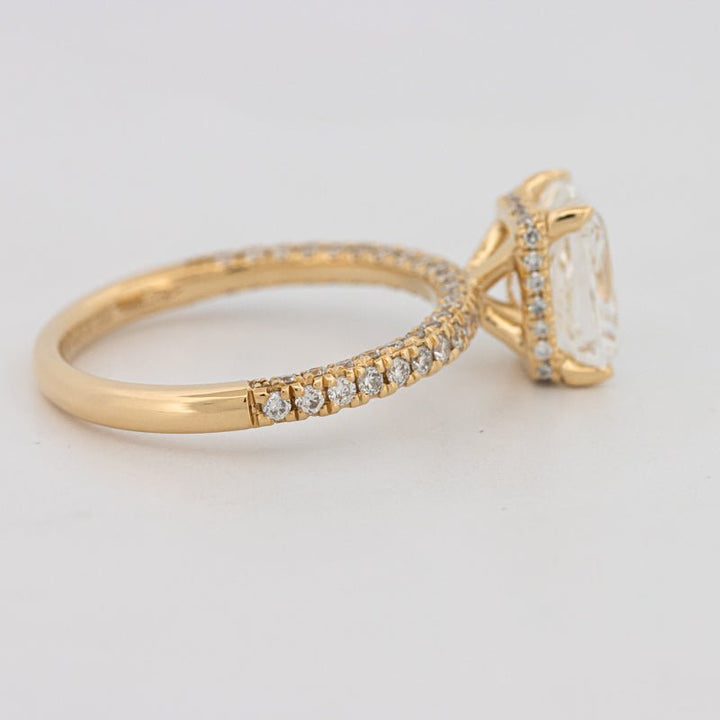 2 CT Cushion Cut Under - Halo Full Pavé Solitaire (LG) - ZIZOV DIAMONDS