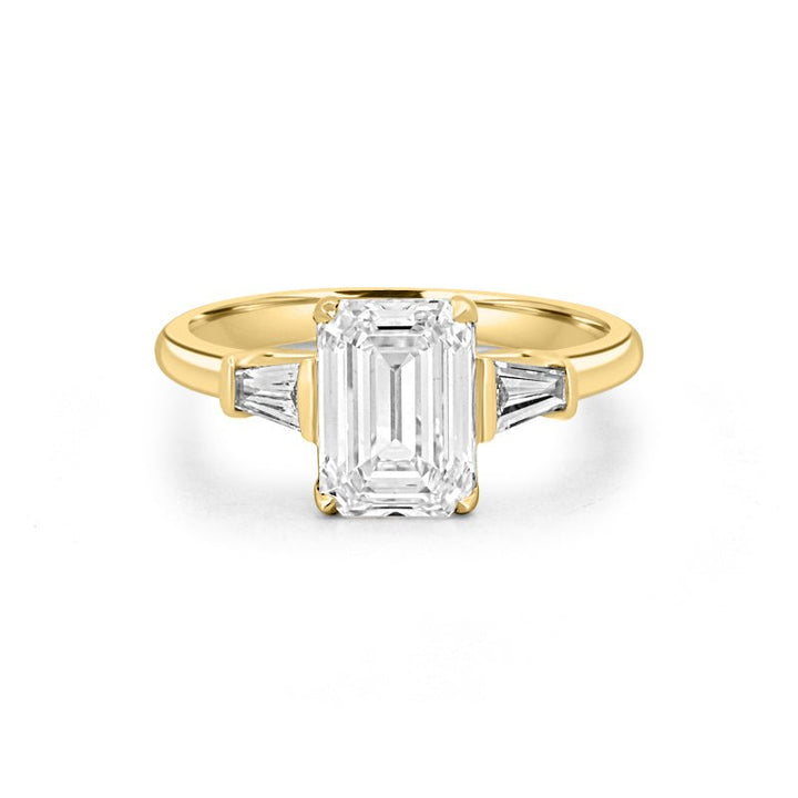 2 CT Emerald Cut Trilogy Solitaire (LG) - ZIZOV DIAMONDS