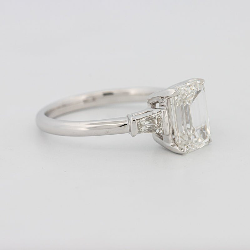 2 CT Emerald Cut Trilogy Solitaire (LG) - ZIZOV DIAMONDS