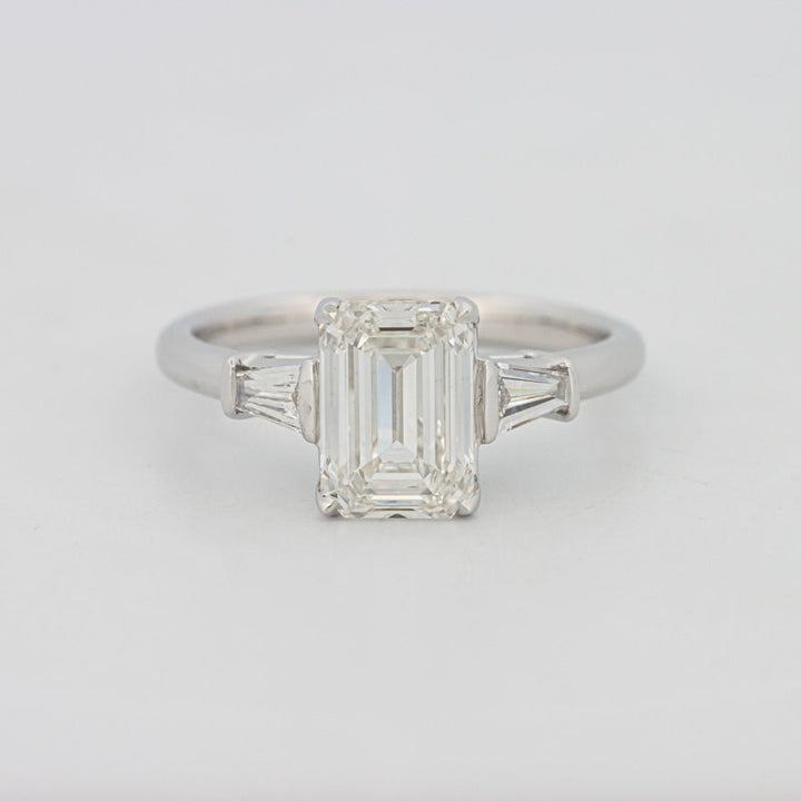 2 CT Emerald Cut Trilogy Solitaire (LG) - ZIZOV DIAMONDS