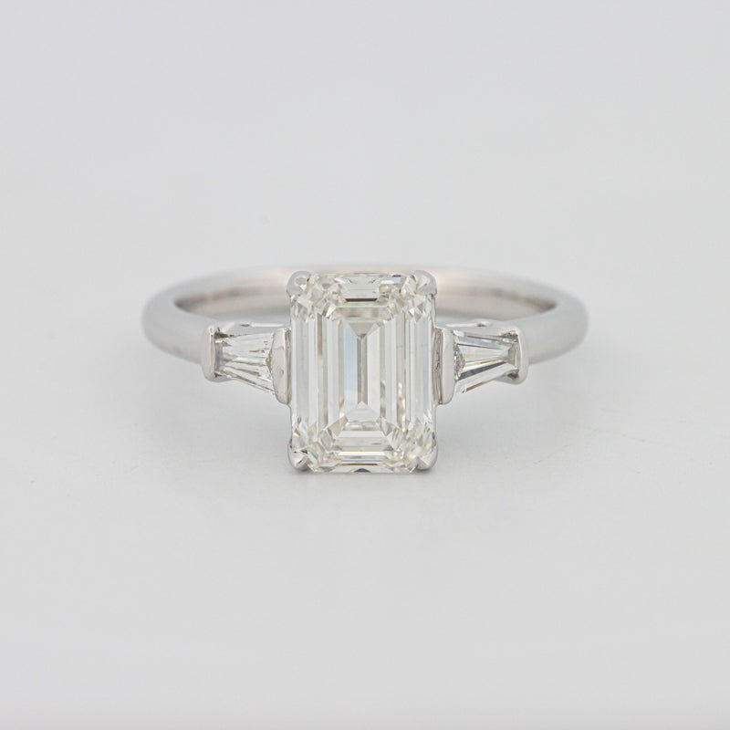 2 CT Emerald Cut Trilogy Solitaire (LG) - ZIZOV DIAMONDS