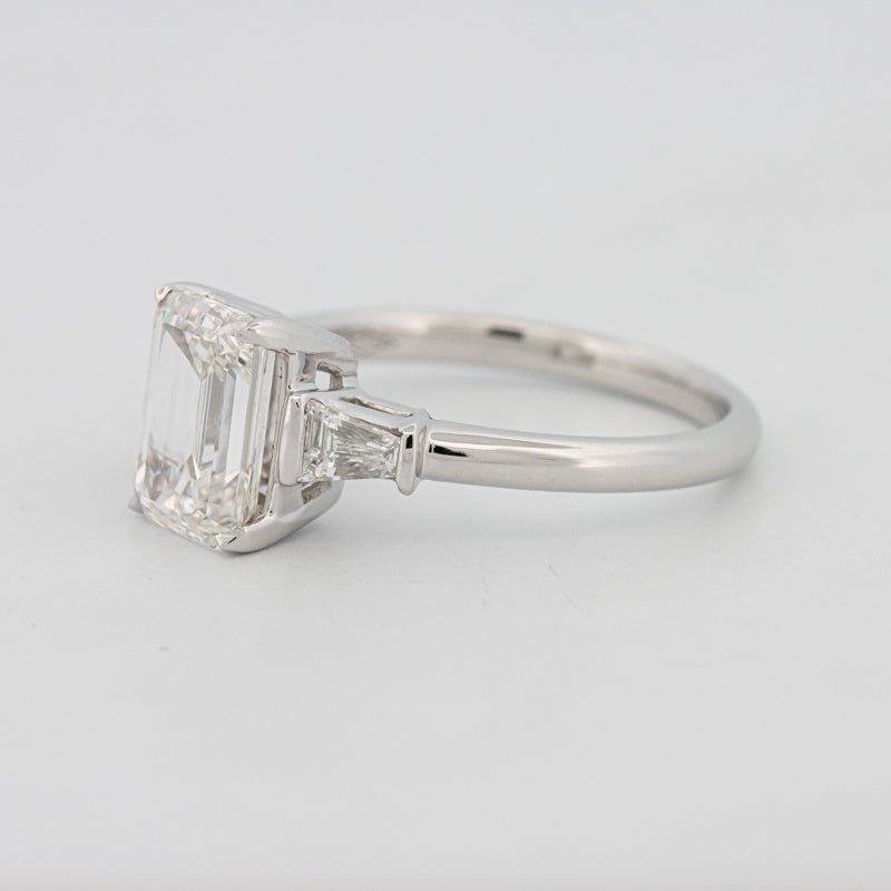 2 CT Emerald Cut Trilogy Solitaire (LG) - ZIZOV DIAMONDS