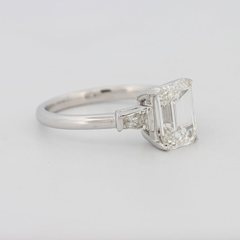 2 CT Emerald Cut Trilogy Solitaire (LG) - ZIZOV DIAMONDS